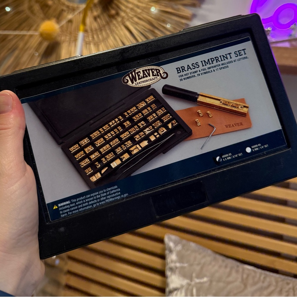 Weaver Leathercraft Brass Imprint Set – Professional Grade – Retails $470